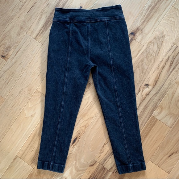 Madewell Perfect Vtg Jean Tuxedo High Rise Ankle Crop Black Seamed Jeans Size 30 - Picture 4 of 9